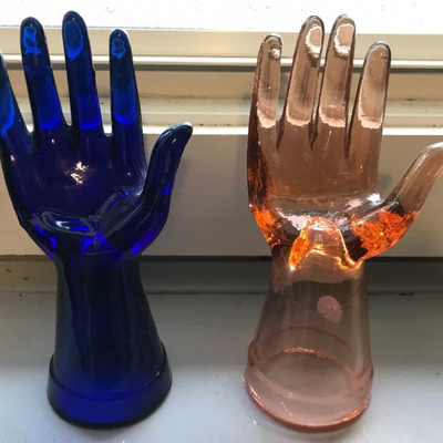 glass hands displays