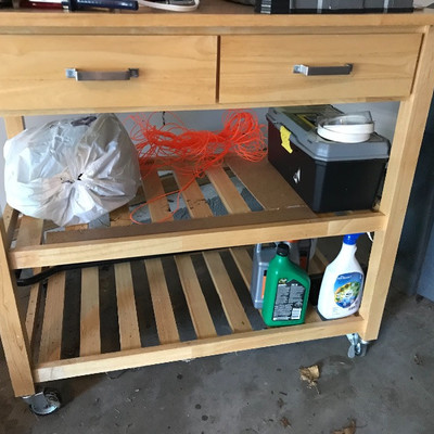Kitchen or garage rolling cart