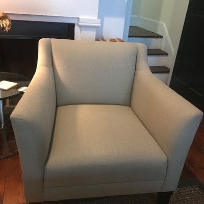 Crate and Barrel upholstered chair $175
33 X 33 X 32