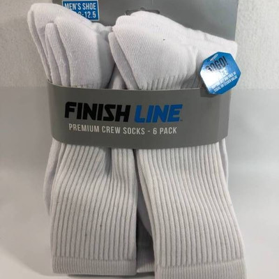 Finish Line Premium Crew Socks 6 Pack