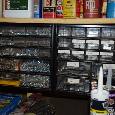 Organized Screws, Nails and Parts