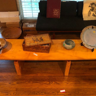 Costume Hand Made Maple Coffee Table  
