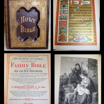 Antique illustrated bible