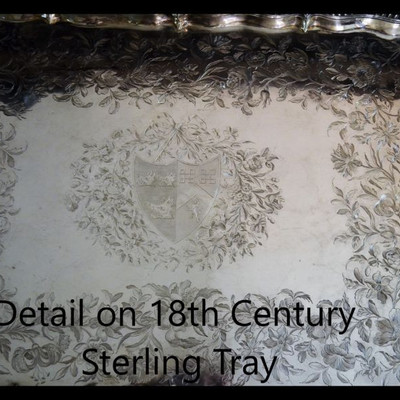 18th Century heavy sterling tray