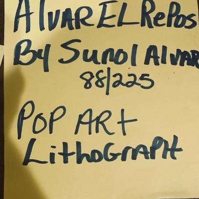 ALVAREL REPOS BY SUNOL ALVAR 88/225 LITHOGRAPH POP ART 