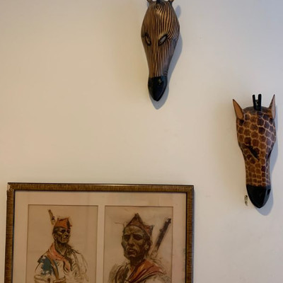 Portrait of an Italian Soldier, African Masks