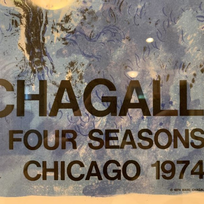 Chagall Four Seasons Chicago Poster, 1974