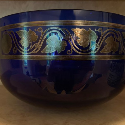 Museum of Fine Arts Cobalt Bowl with Ivy