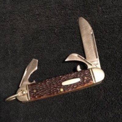 Wood Look Double Ended Pocket Knife with Screwdriv ...