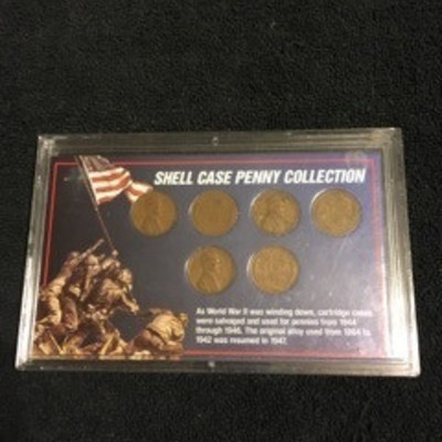 Shell Case Penny Collection in Plastic Case