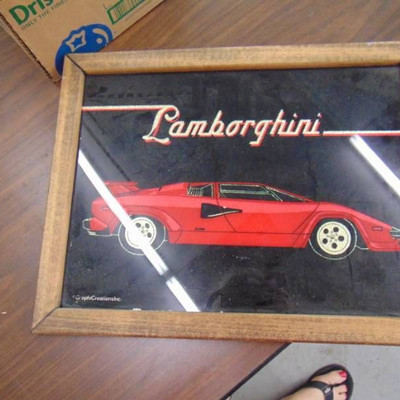 Lamborghini Mirror print framed