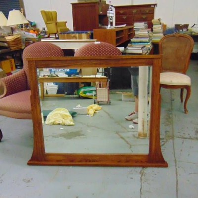 Large Mirror could be used for hanging or dresser