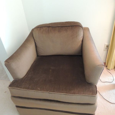 1950's brown velvet club chair