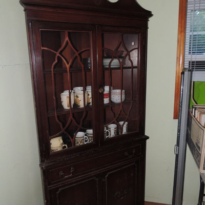 antique corner cupboard