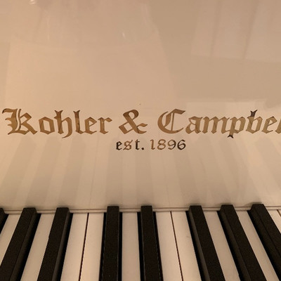 Kohler & Campbell white baby grand piano