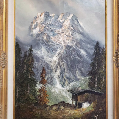 452-Framed Signed Painting
Measures Approximately 38