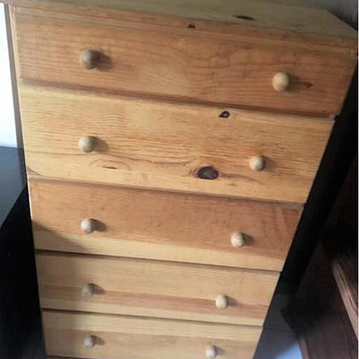 NNS005 Solid Bare Wood Dresser 
