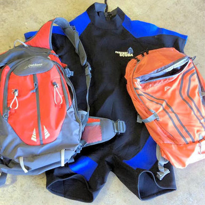 PPT053 Wetsuit and Sporting Back Packs