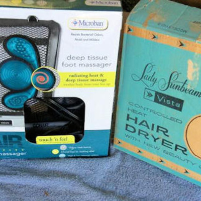 PPT035 Vintage Hair Dryer and Foot Massager