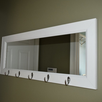 Wall Mirror with Hooks