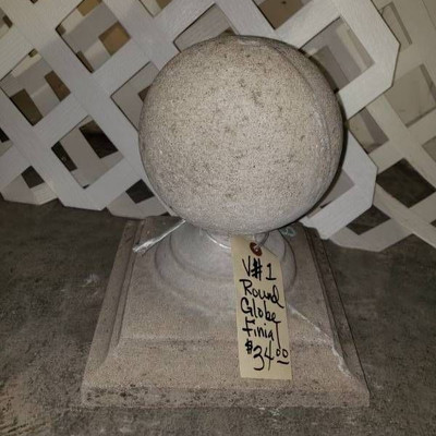 Solid Stone Round Finial Globe