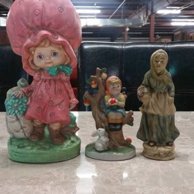 Lot of Three Female Figurines