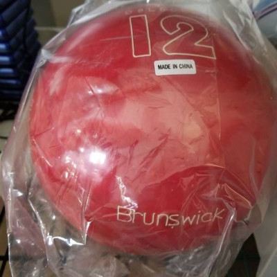 Brunswick 12lb Red Cosmic Bowling Ball Not Drilled