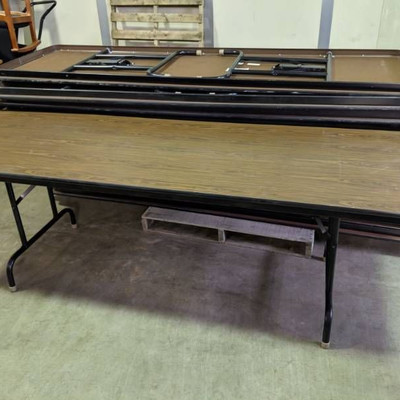 Wood Grain Laminate Top Folding Table