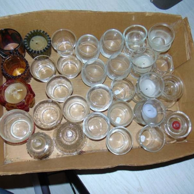 Box full of candle jars