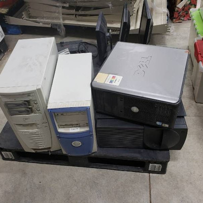 Pallet lot of computers and accessories