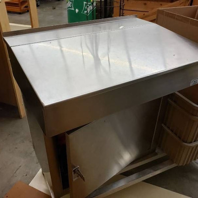 stainless warehouse desk station, dunnage rack