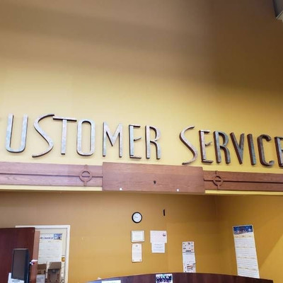 Customer service sign