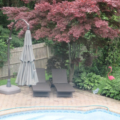 Outdoor Gazebo & Outdoor Patio Suit Lounge Chairs Cantilever Umbrella 