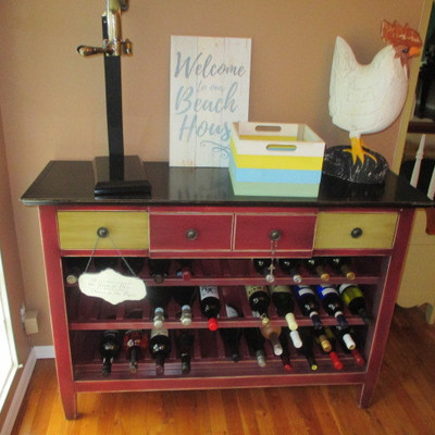 Wine/Liquor Console Cabinet and Bar Needs 