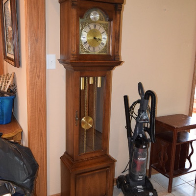 Grandfather Clock, Vacuum, & Decor