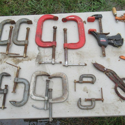 ASSORTED C-CLAMPS