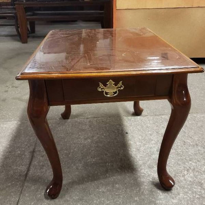 Wood End Table with Drawer