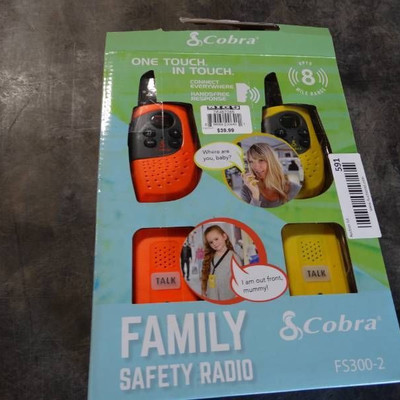 Cobra family safety radio.