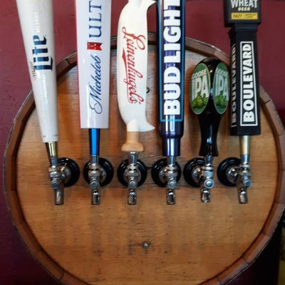 Beer Taps mounted on barrel