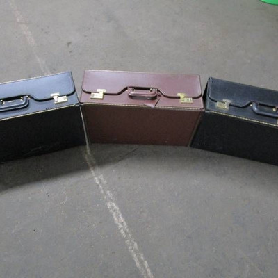 Lot of 3 Locking Lid Briefcases