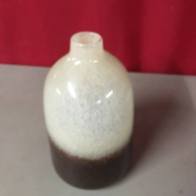 Brown  White Glass Vase