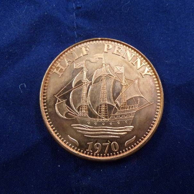 1970 Half Penny Canadian - .999 Fine Copper 1 oz. ...