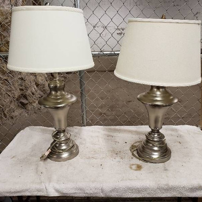 Pair of Silver Lamps