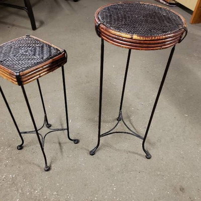 Pair of Small decorative Side Tables or Plant Stan ...