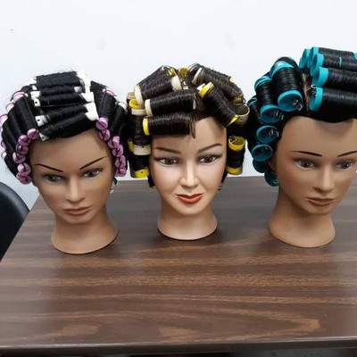 Lot of 3 Marianna Mannequin Heads with Hair