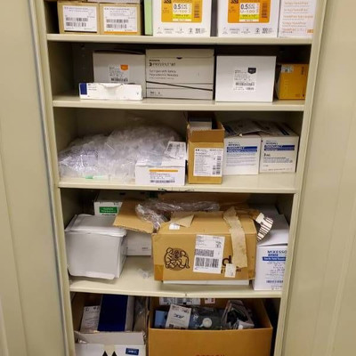 Cabinet with Contents mostly Syringes