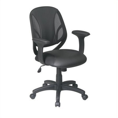 Mesh-Back Managers Task Chair w Black Padded Seat ...