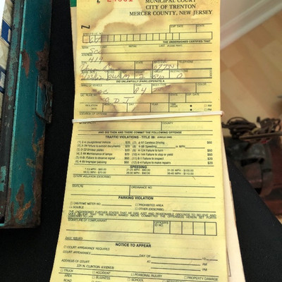 Vintage police ticket pad