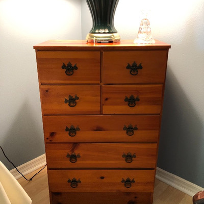 Early American Pine Petite Chest of Drawers - $75
	(26-1/2W  14D  40-1/2H)
