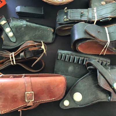 Vintage leather police holsters